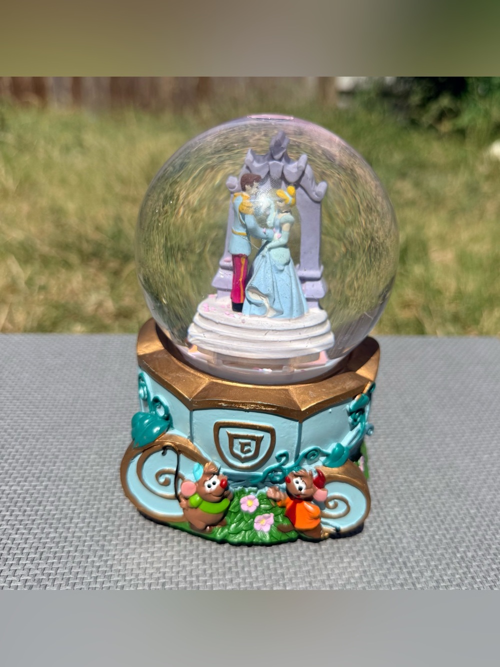 Blue Princess Couple Music Snow Globe for Kids